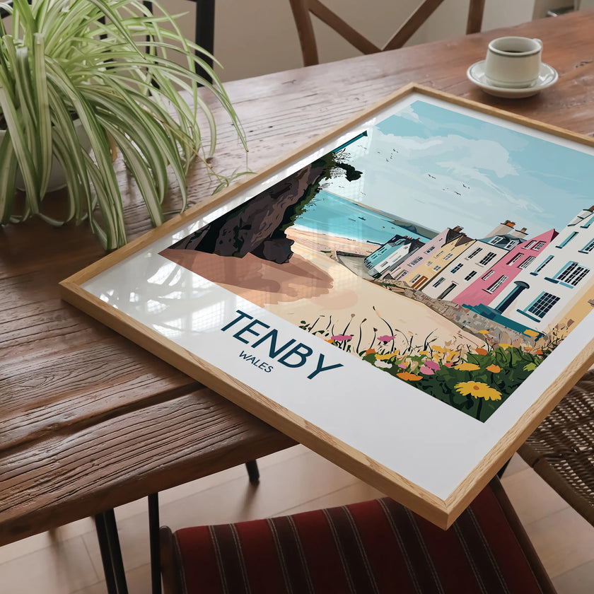 Tenby Vintage Style Print