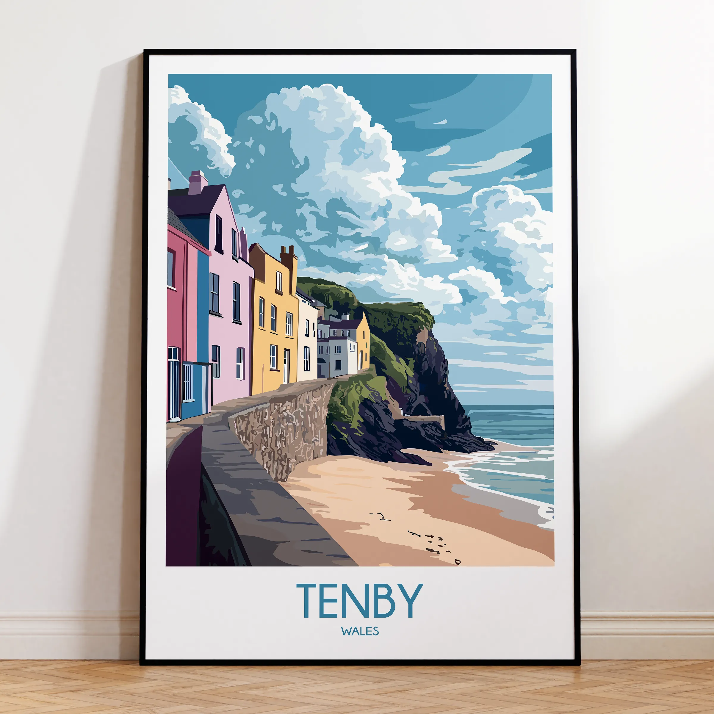 Tenby Vintage Style Print