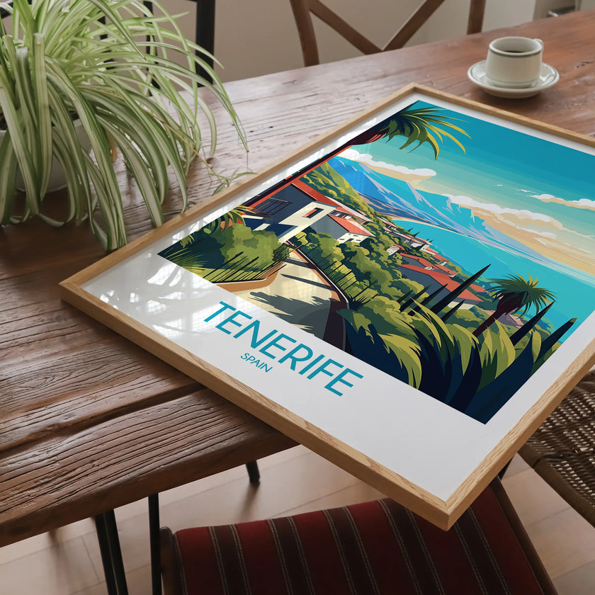 Tenerife Retro Travel Illustration