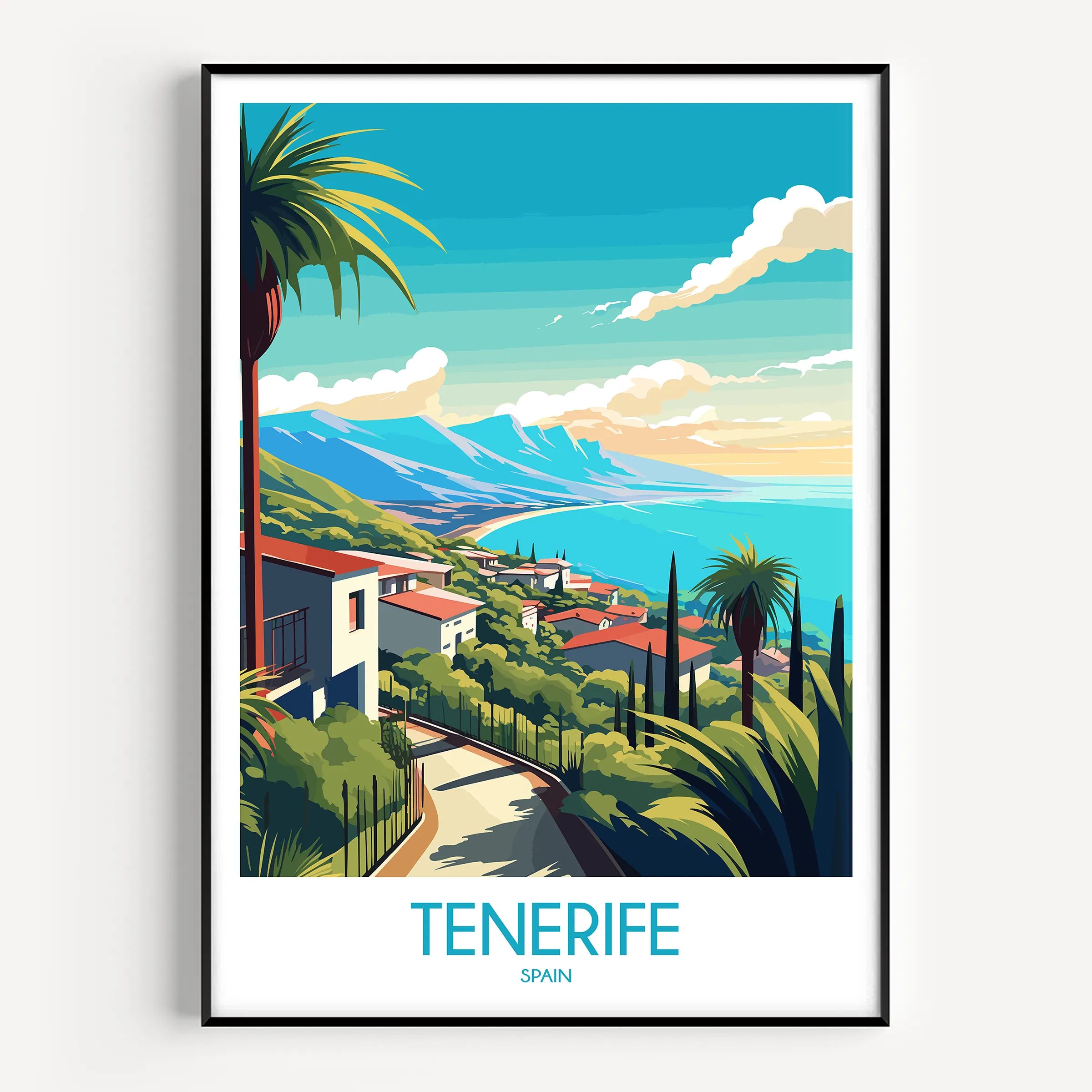 Tenerife Vintage Style Print
