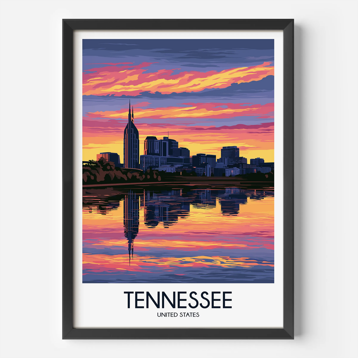 Tennessee Retro Travel Illustration