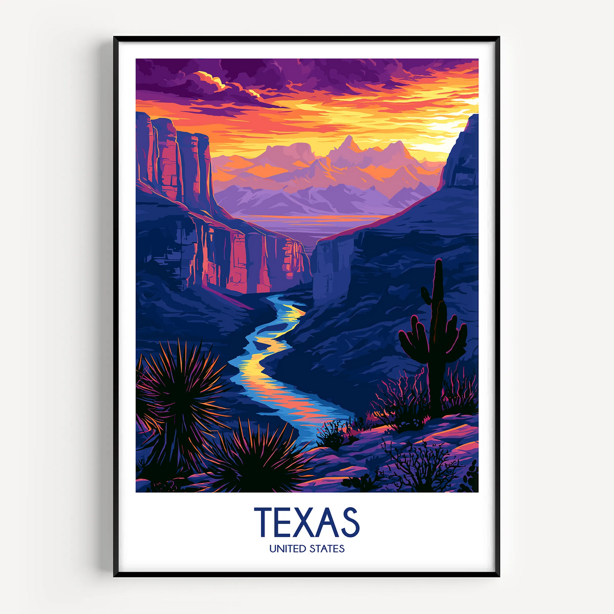 Texas Minimalist Wall Art