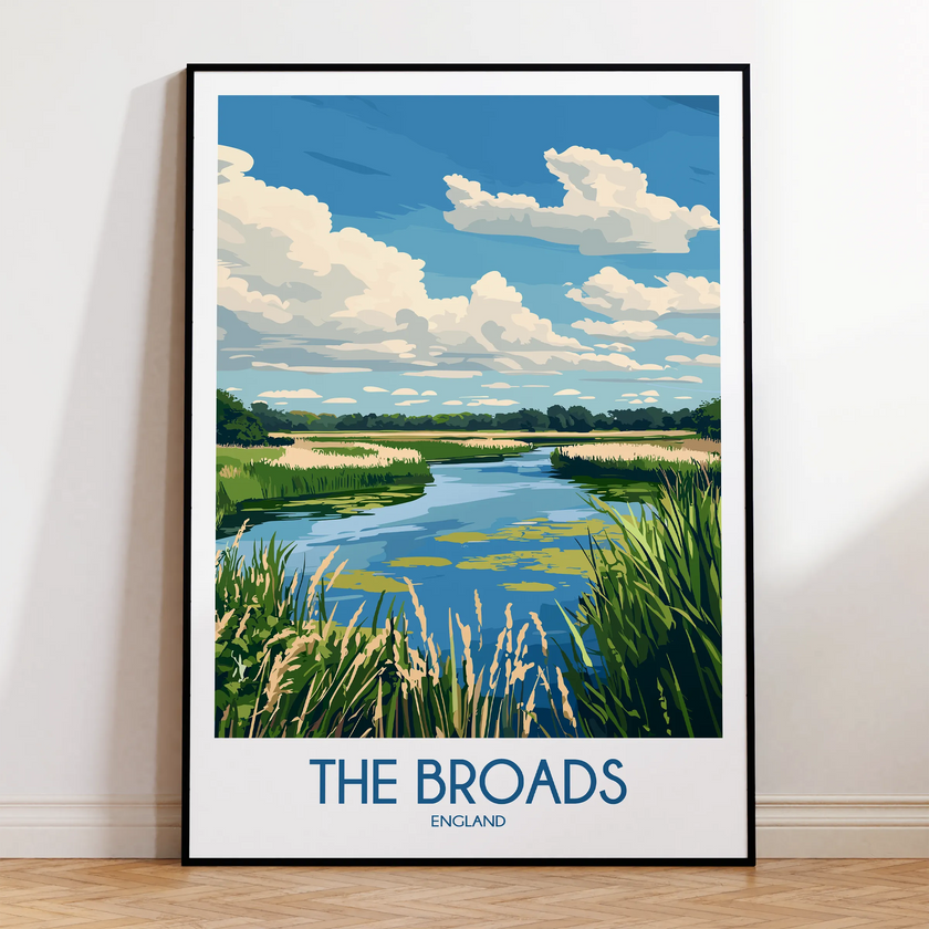 The Broads Modern Travel Poster