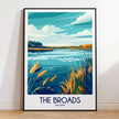The Broads Modern Travel Poster