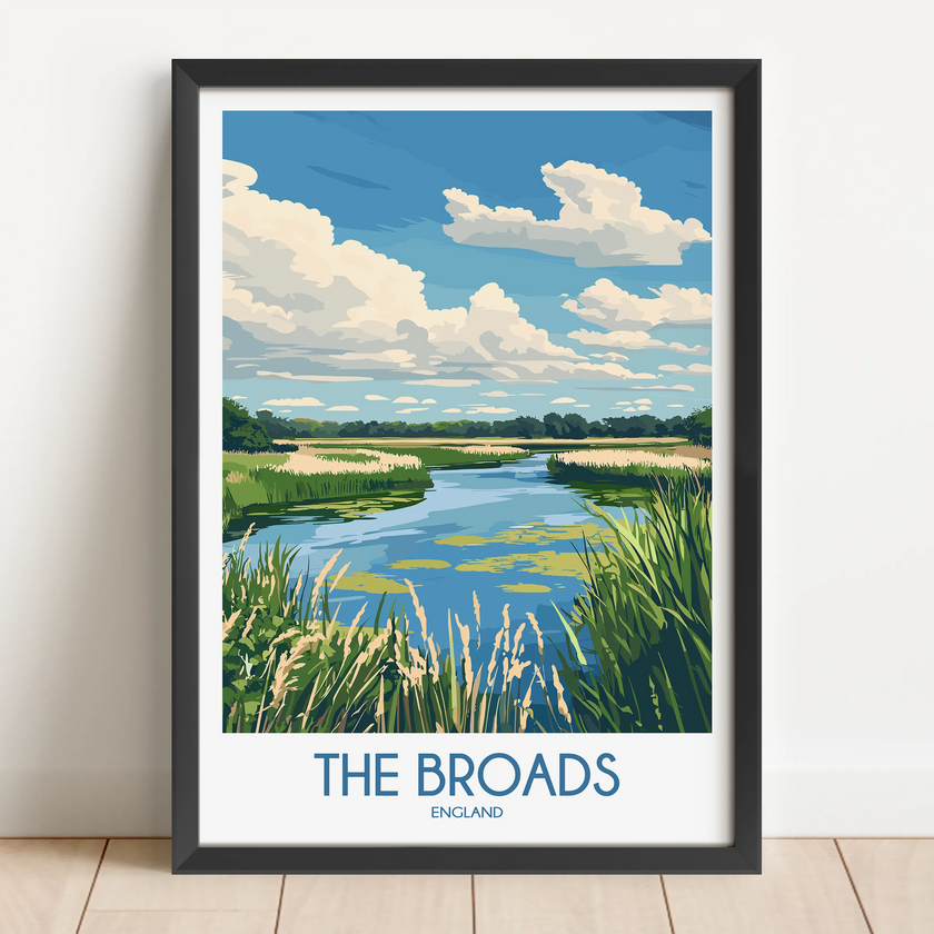 The Broads Souvenir Poster Print