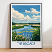 The Broads Vintage Style Print