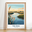 The Fens Modern Travel Poster