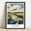 The Fens Modern Travel Poster