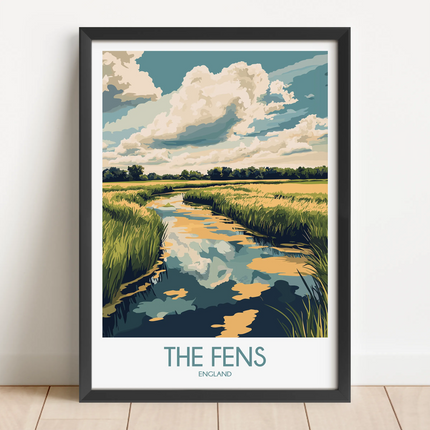 The Fens Modern Travel Poster