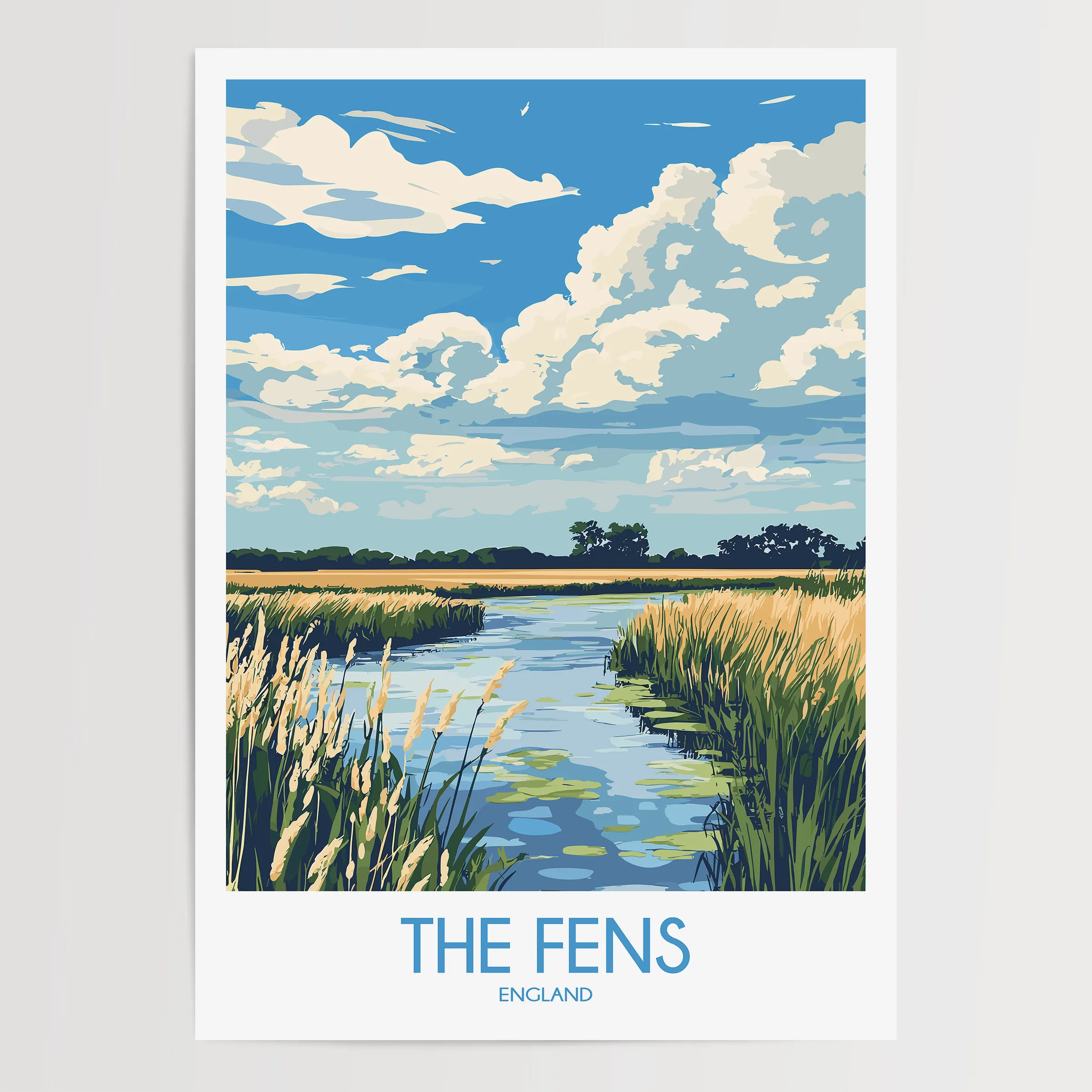 The Fens Souvenir Poster Print