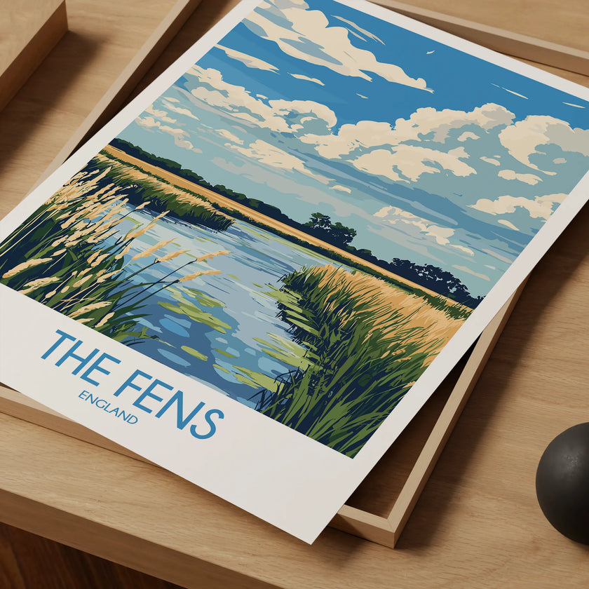 The Fens Vintage Style Print