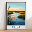 The Fens Vintage Style Print