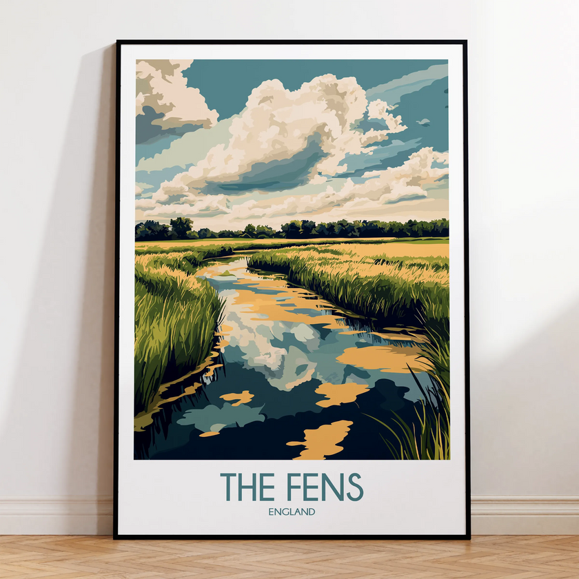 The Fens Vintage Style Print
