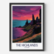 The Highlands Modern Travel Poster