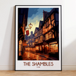 The Shambles Modern Travel Poster