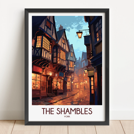 The Shambles Retro Travel Illustration