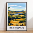 The Trossachs Retro Travel Illustration