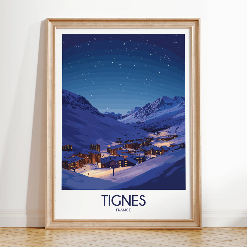 Tignes Modern Travel Poster