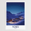 Tignes Retro Travel Illustration