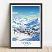 Tignes Retro Travel Illustration