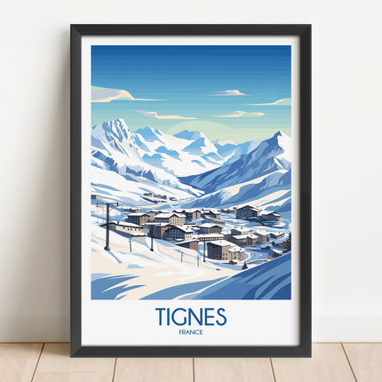 Tignes Retro Travel Illustration
