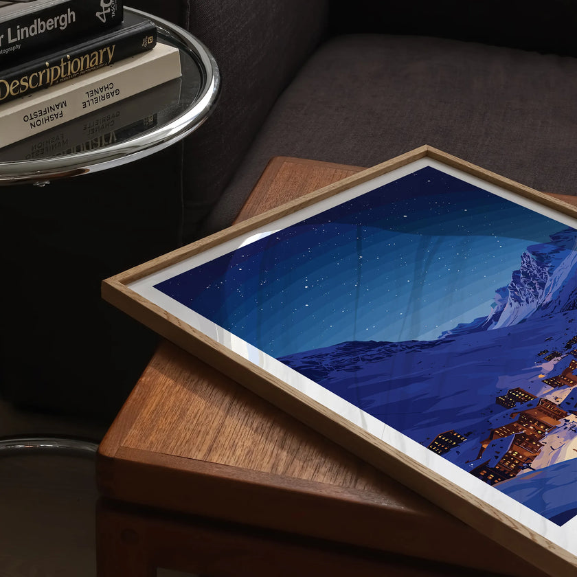 Tignes Vintage Style Print
