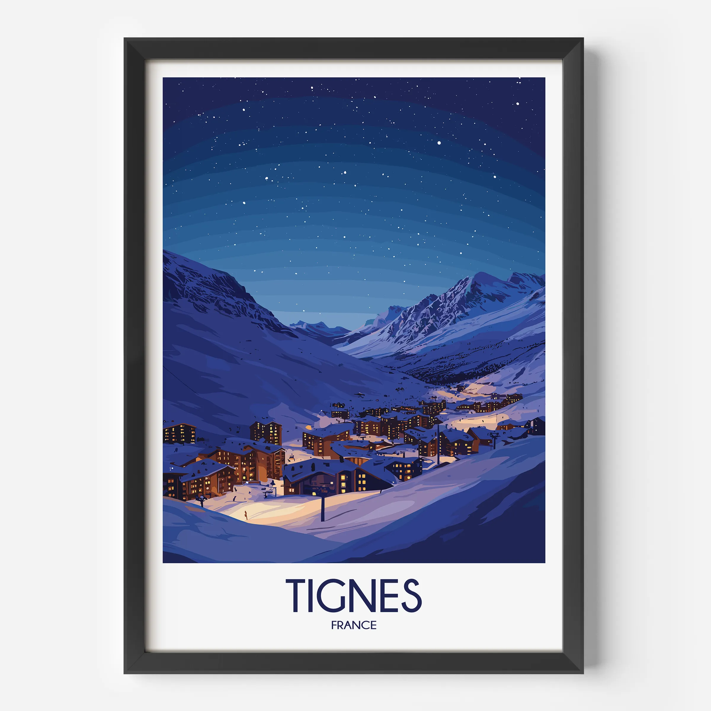 Tignes Vintage Style Print