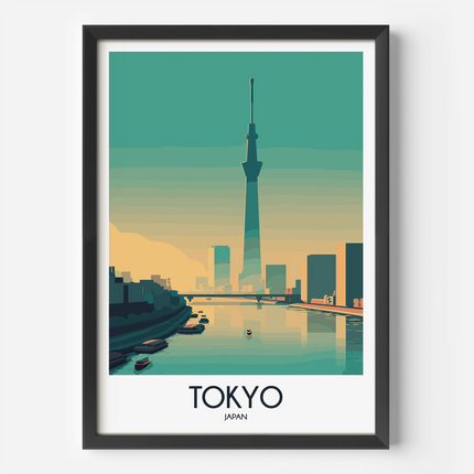 Tokyo Retro Travel Illustration