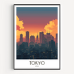 Tokyo Retro Travel Illustration