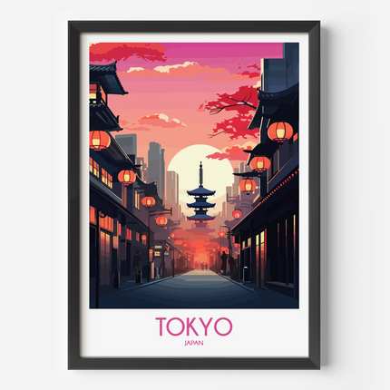 Tokyo Vintage Style Print