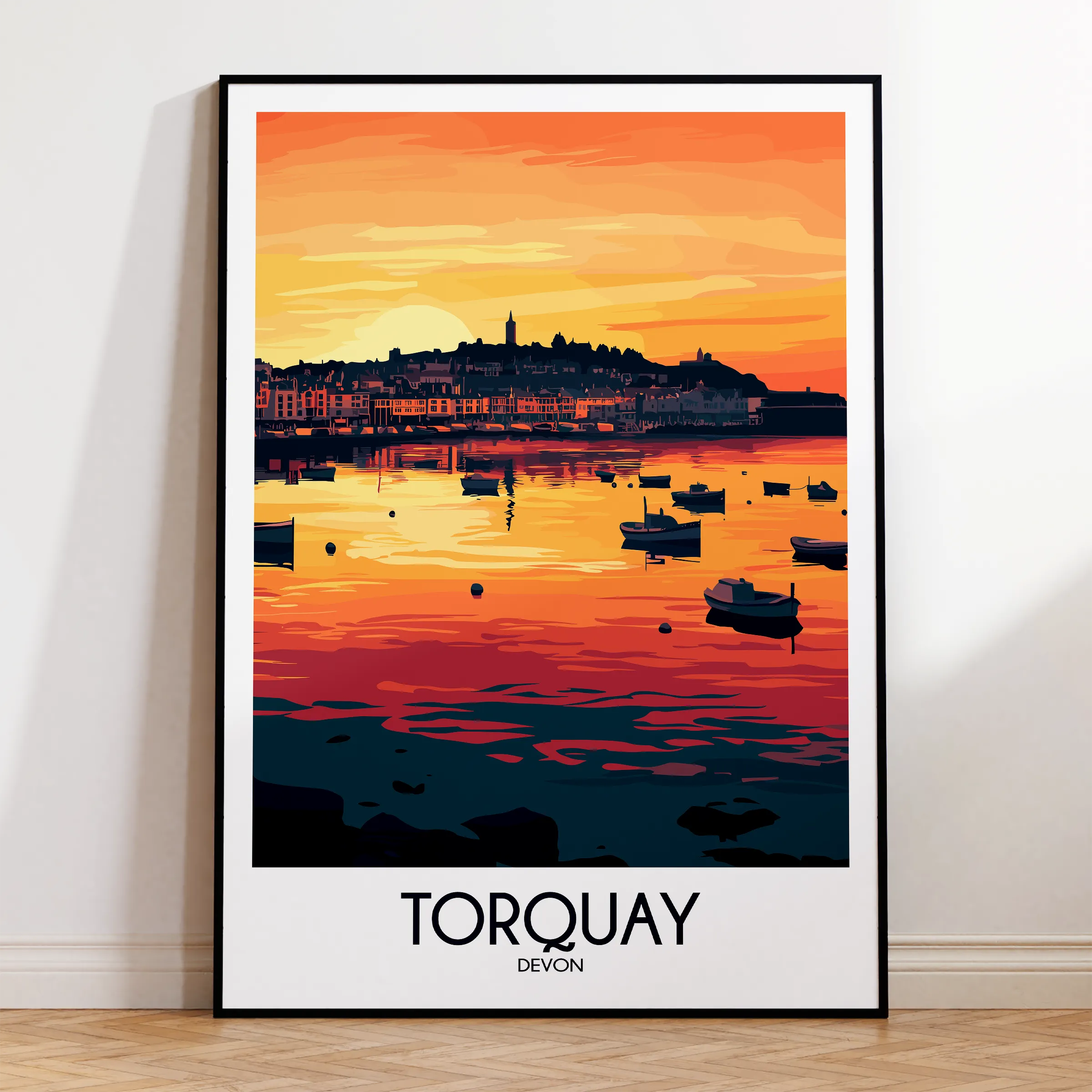 Torquay Retro Travel Illustration
