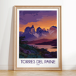 Torres Del Paine Destination Art Gift