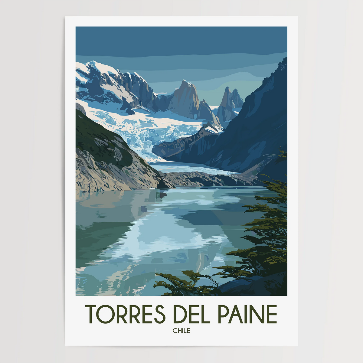 Torres Del Paine Minimalist Wall Art