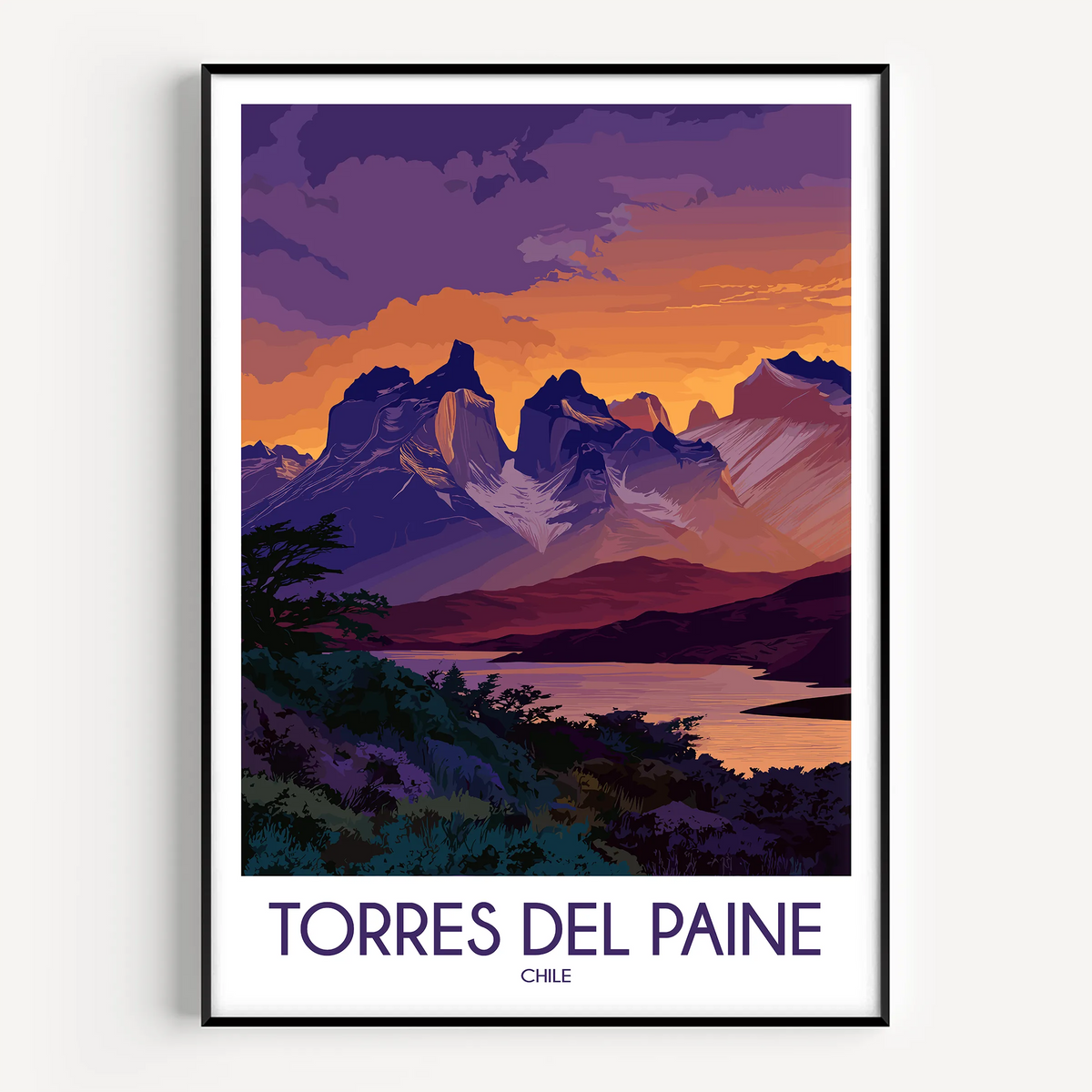 Torres Del Paine Minimalist Wall Art