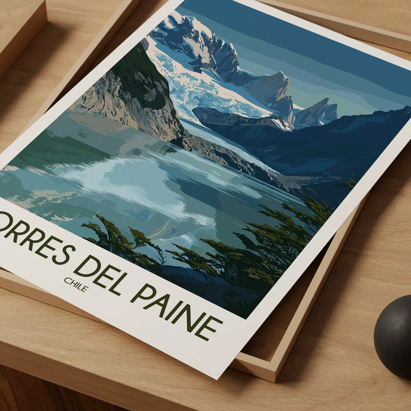 Torres Del Paine Modern Travel Poster