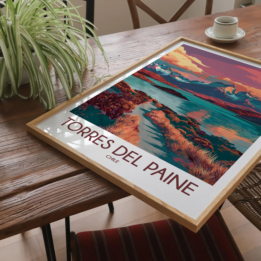Torres Del Paine Modern Travel Poster