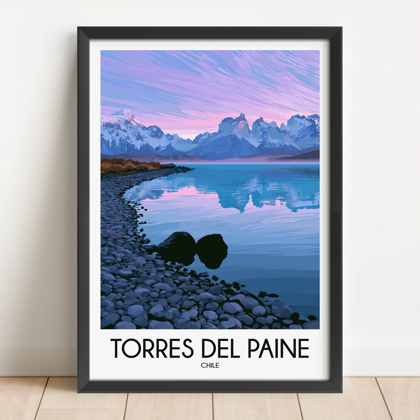 Torres Del Paine Modern Travel Poster