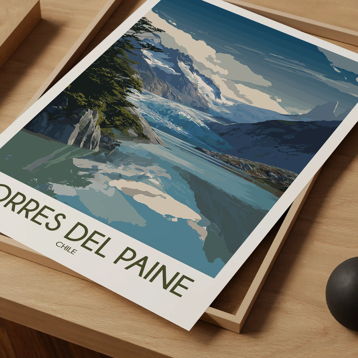 Torres Del Paine Scenic Landscape Art
