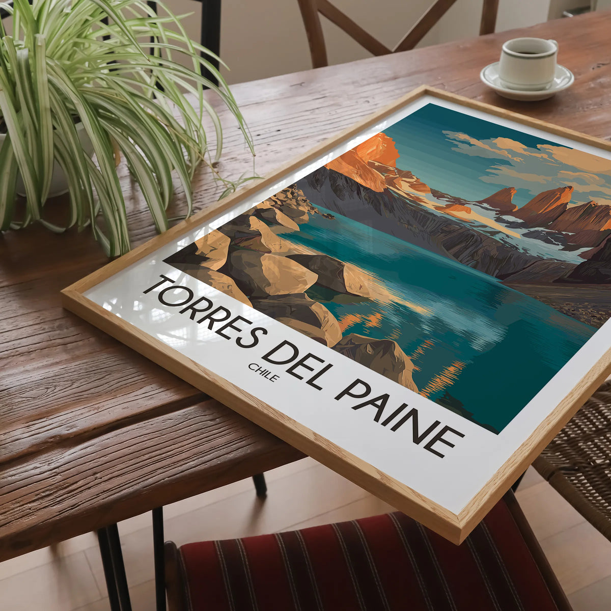 Torres Del Paine Scenic Landscape Art