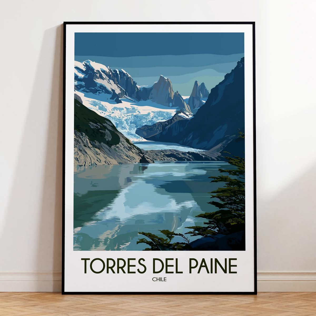 Torres Del Paine Scenic Landscape Art