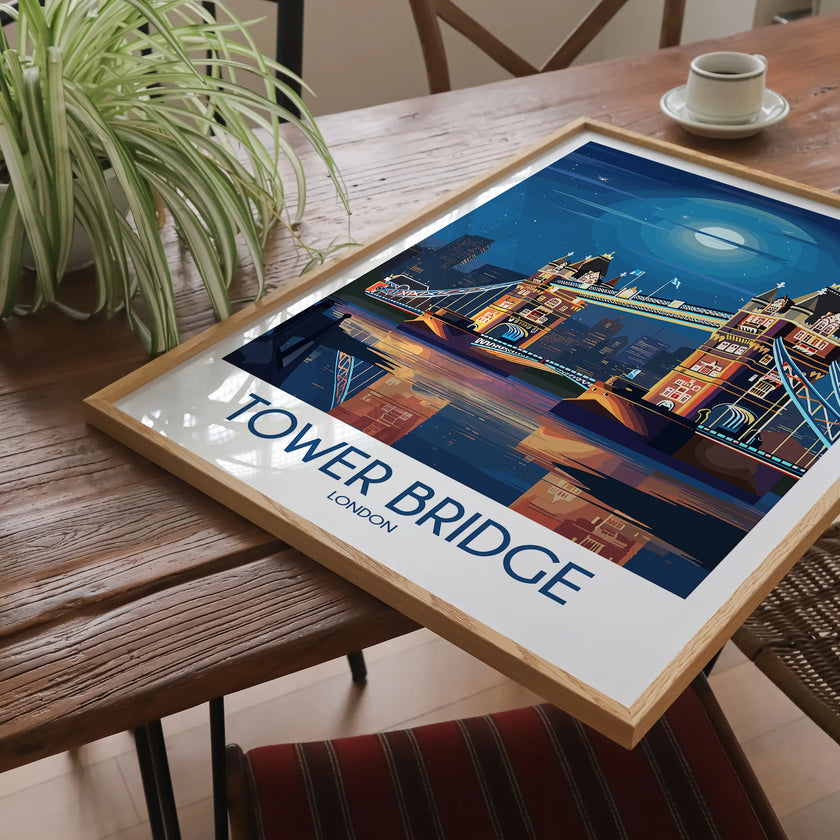 Tower Bridge Modern Travel Poster