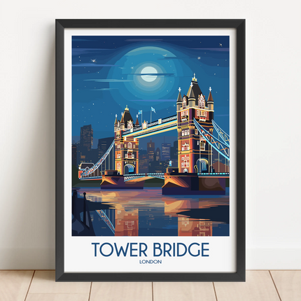 Tower Bridge Vintage Style Print