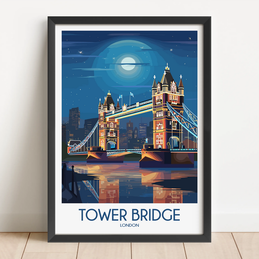 Tower Bridge Vintage Style Print