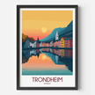 Trondheim Modern Travel Poster