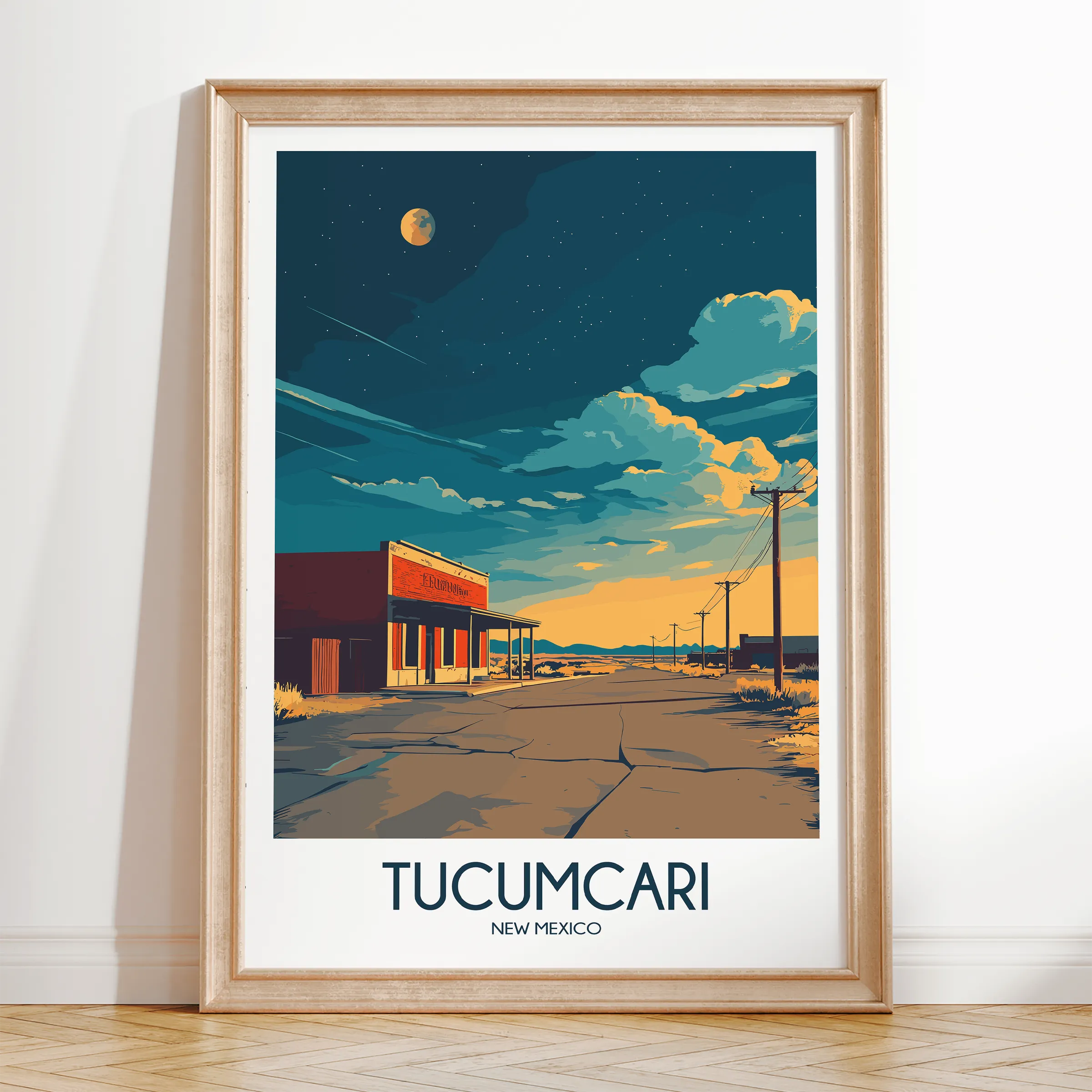 Tucumcari Retro Travel Illustration