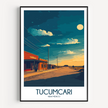 Tucumcari Retro Travel Illustration