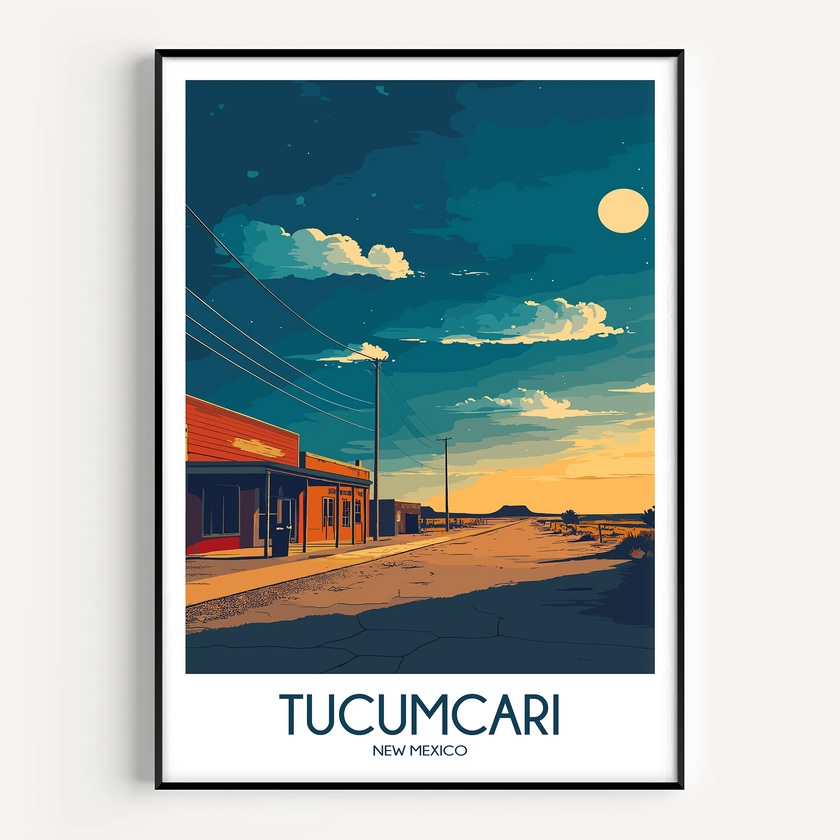 Tucumcari Retro Travel Illustration