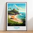 Tulum Modern Travel Poster