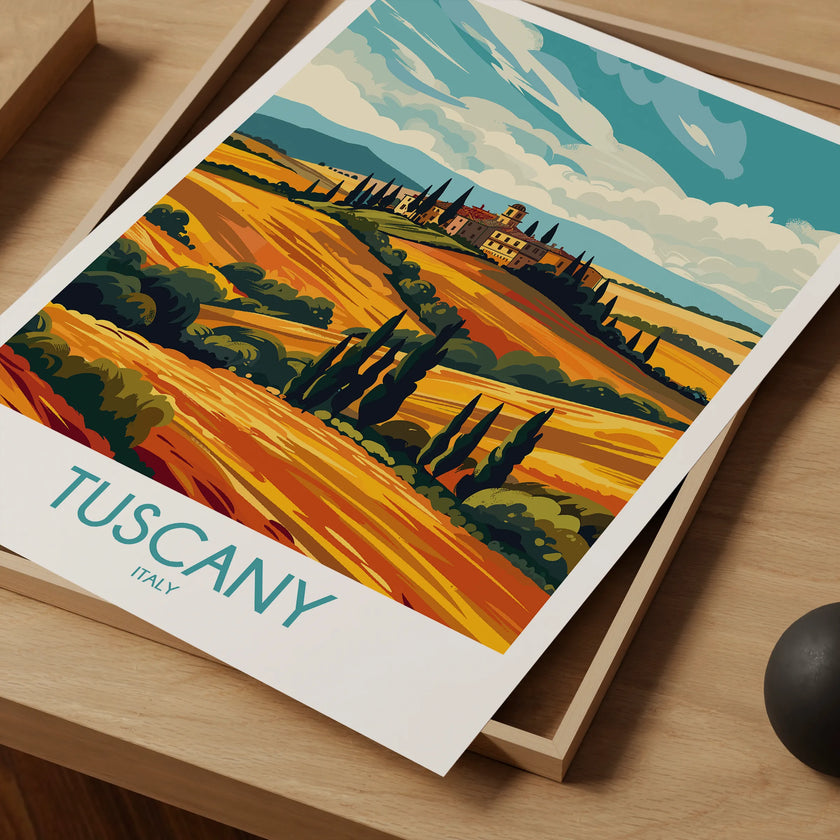 Tuscany Modern Travel Poster