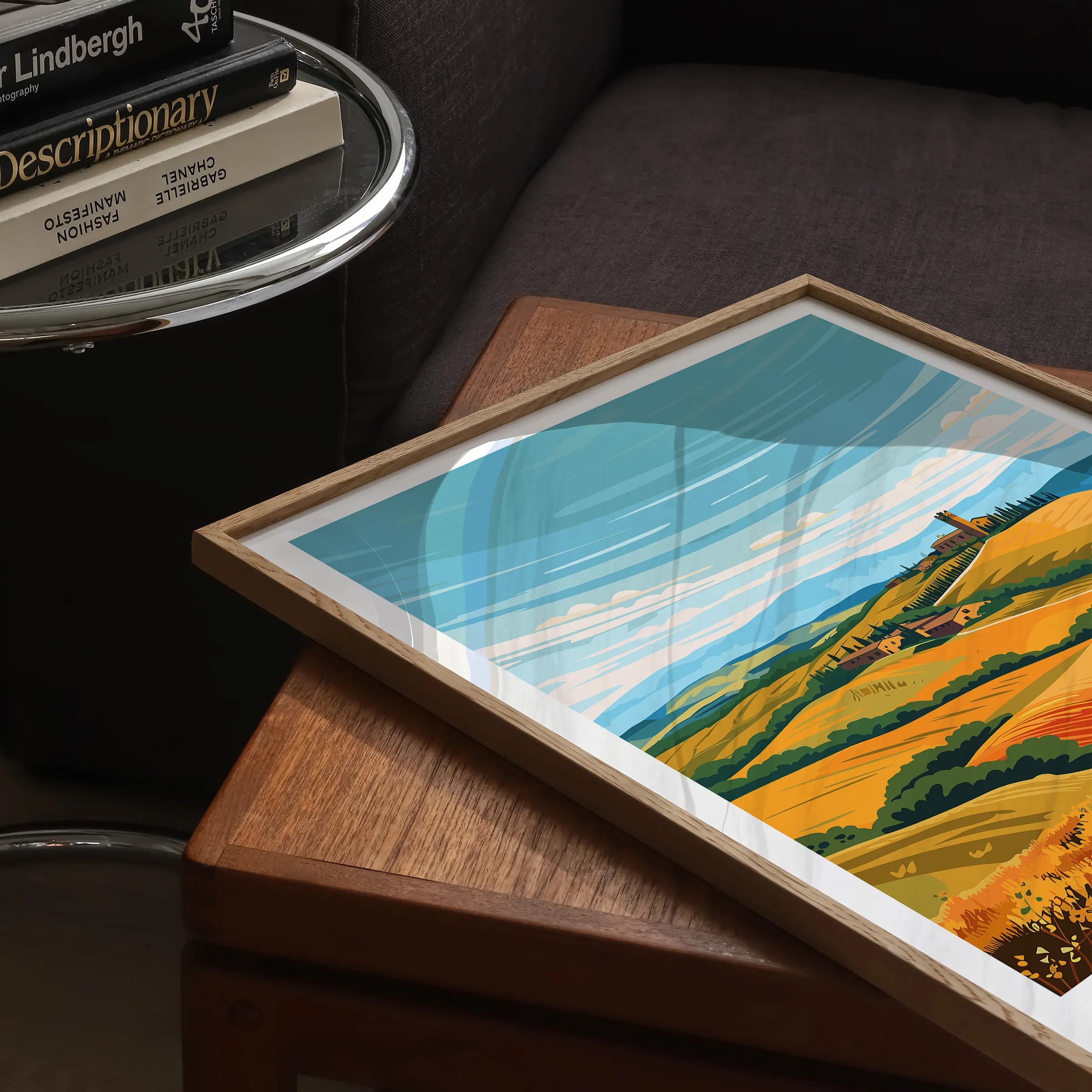Tuscany Retro Travel Illustration